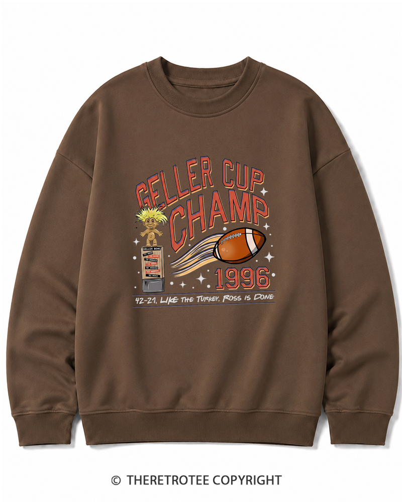 TheRetroTee Geller Bowl 1990s Cotton Sweatshirt