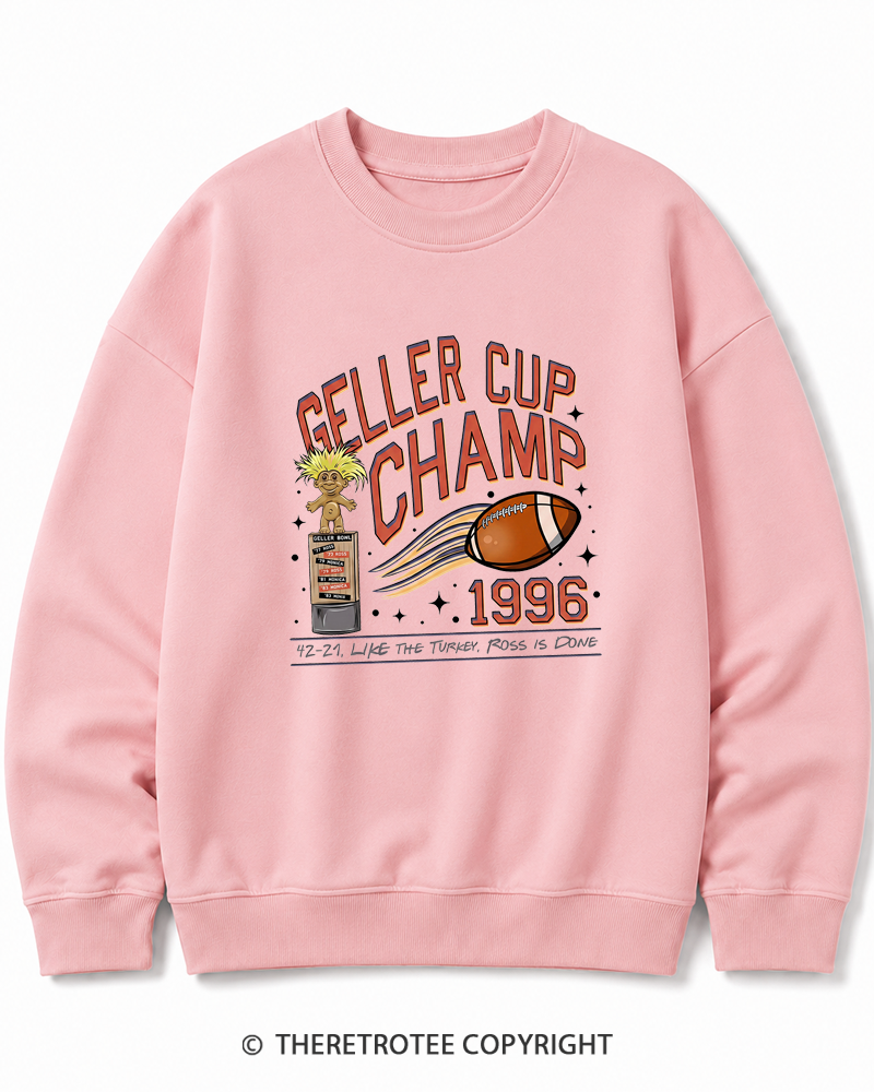 TheRetroTee Geller Bowl 1990s Cotton Sweatshirt