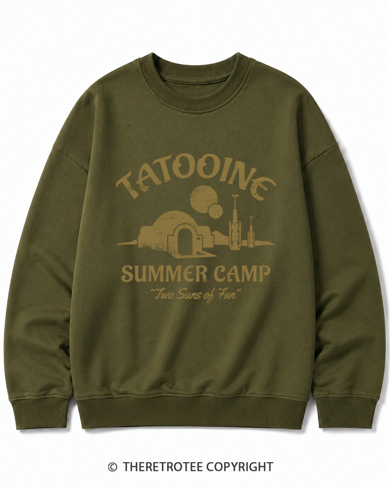 TheRetroTee Two Suns of Fun 1970s Cotton Sweatshirt