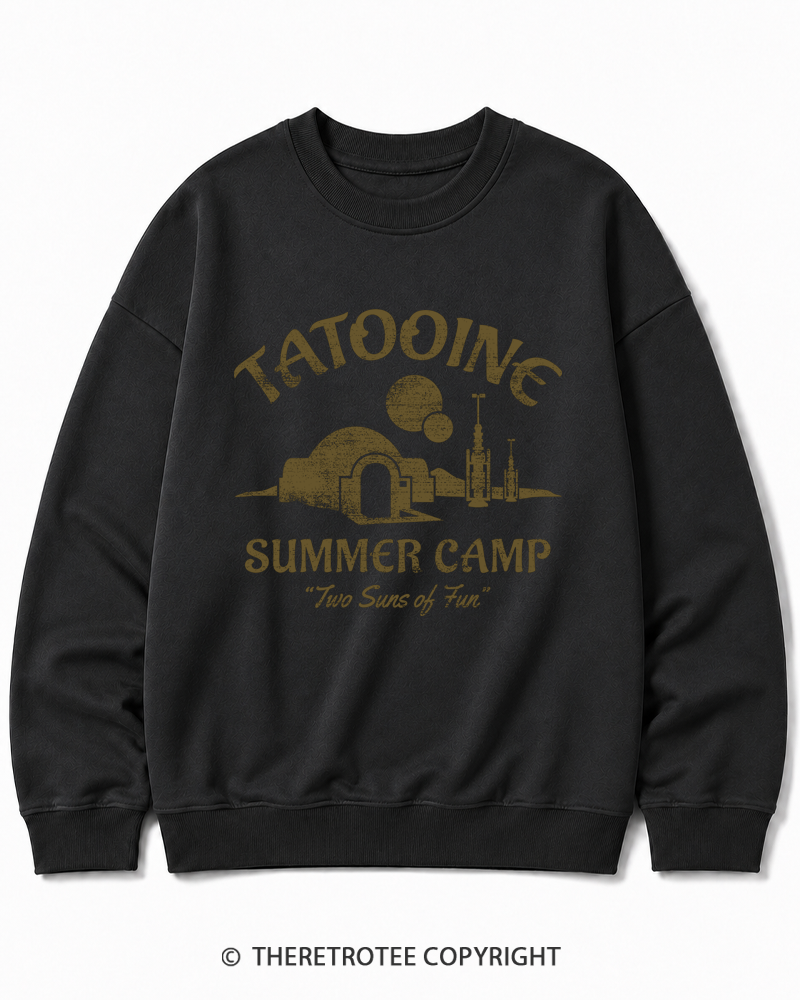TheRetroTee Two Suns of Fun 1970s Cotton Sweatshirt
