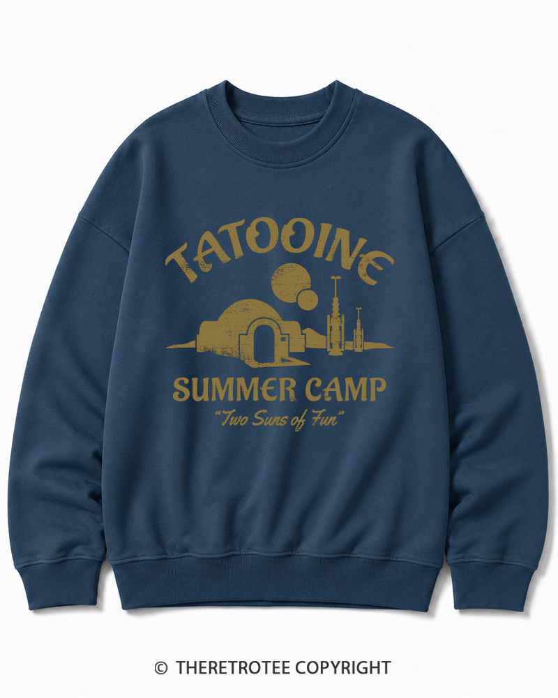 TheRetroTee Two Suns of Fun 1970s Cotton Sweatshirt