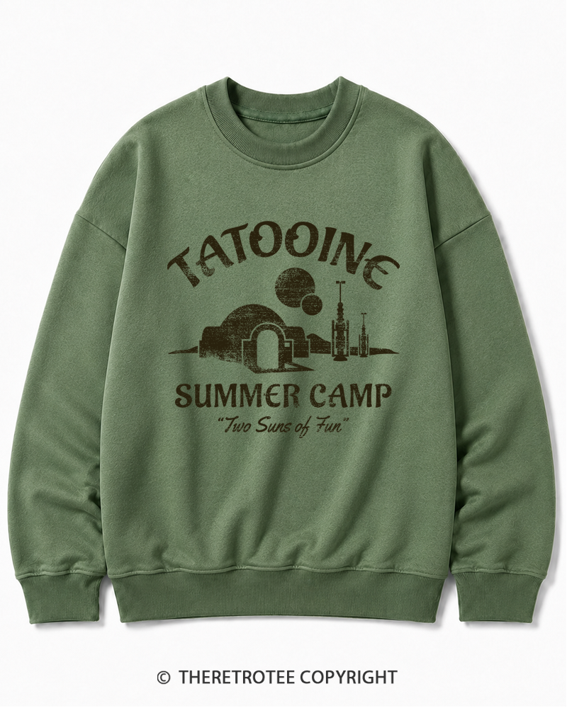 TheRetroTee Two Suns of Fun 1970s Cotton Sweatshirt