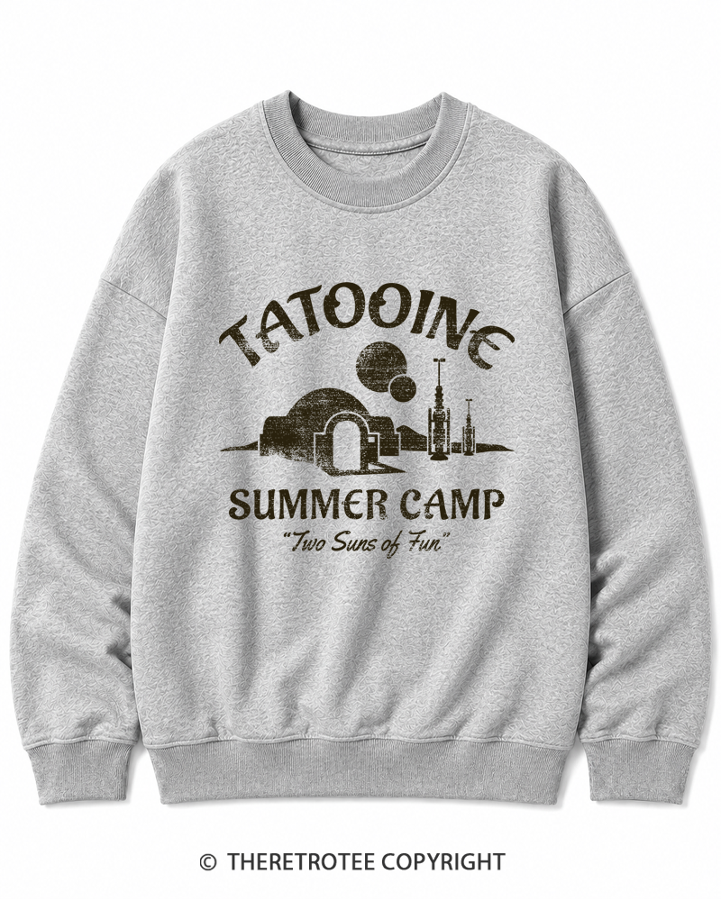 TheRetroTee Two Suns of Fun 1970s Cotton Sweatshirt