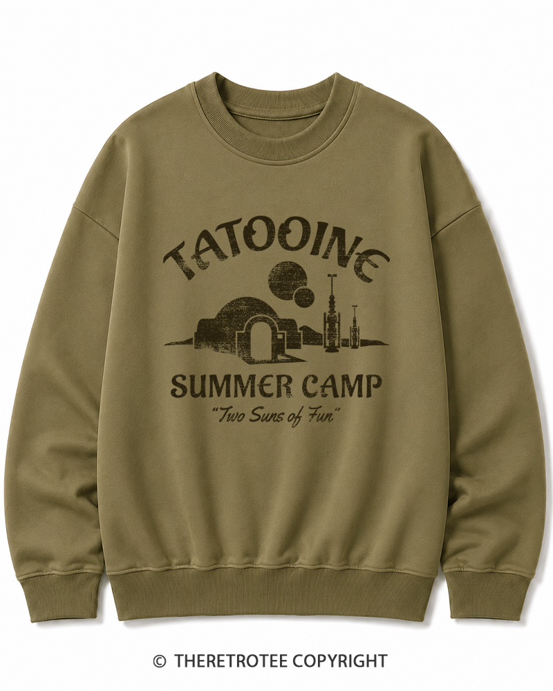 TheRetroTee Two Suns of Fun 1970s Cotton Sweatshirt