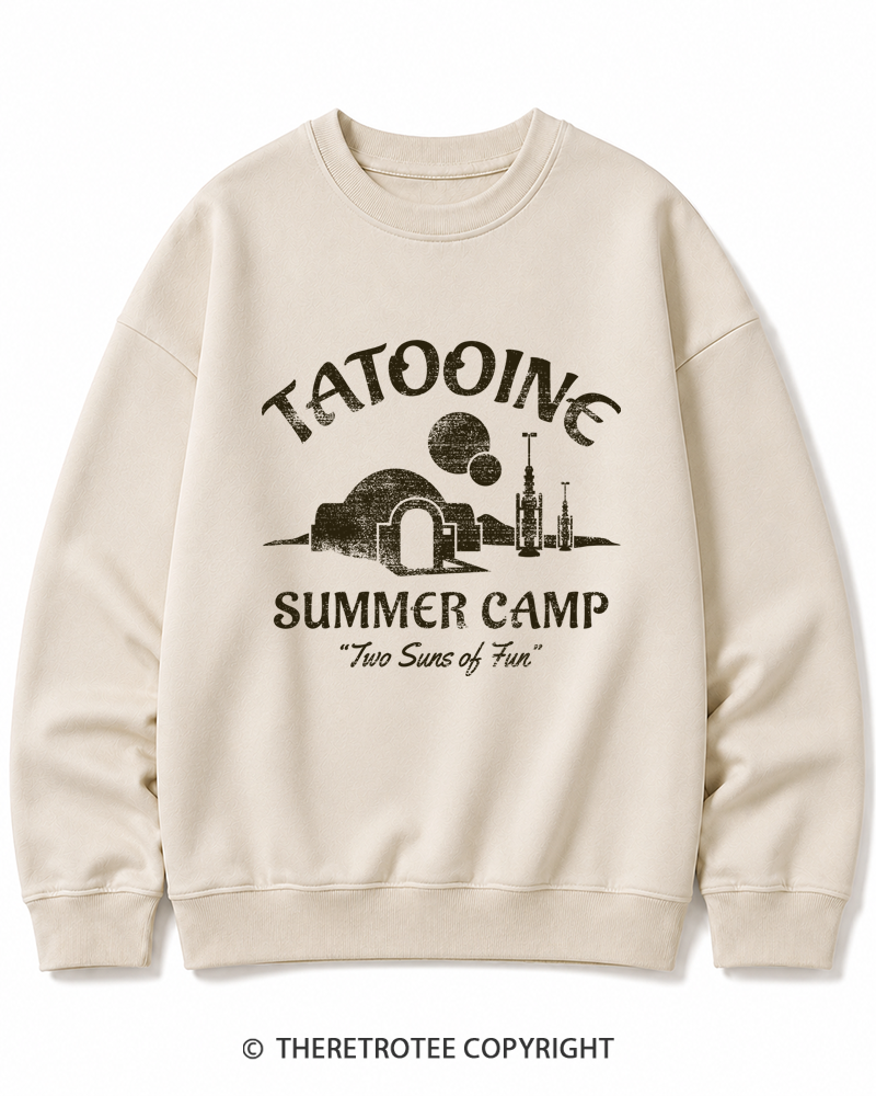 TheRetroTee Two Suns of Fun 1970s Cotton Sweatshirt