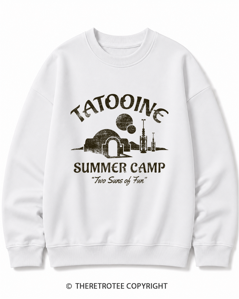 TheRetroTee Two Suns of Fun 1970s Cotton Sweatshirt
