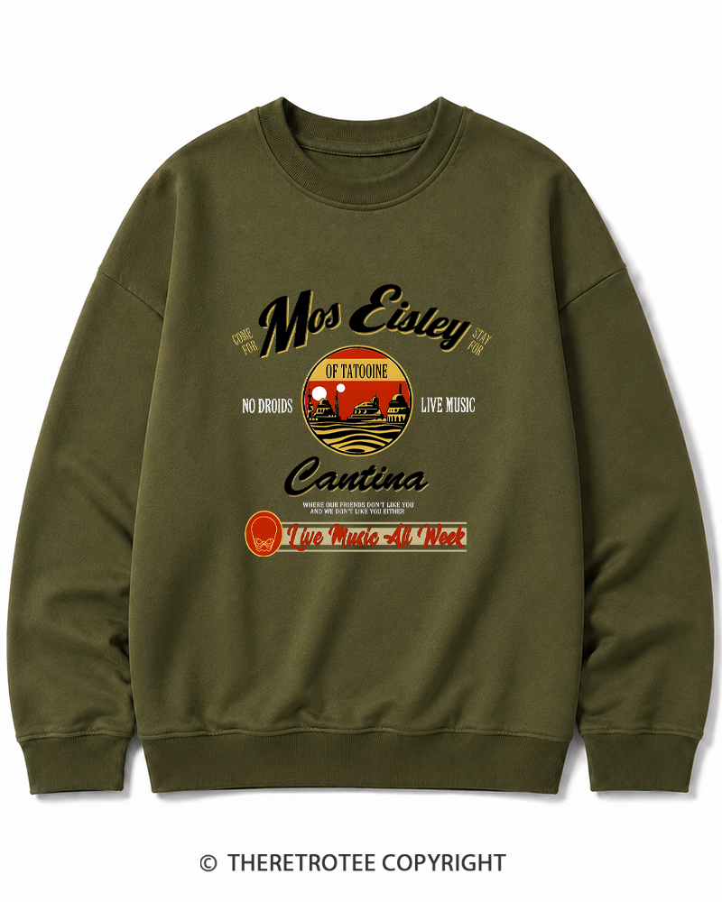 TheRetroTee Live Music All Week 1980s Cotton Sweatshirt