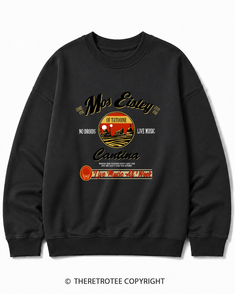 TheRetroTee Live Music All Week 1980s Cotton Sweatshirt