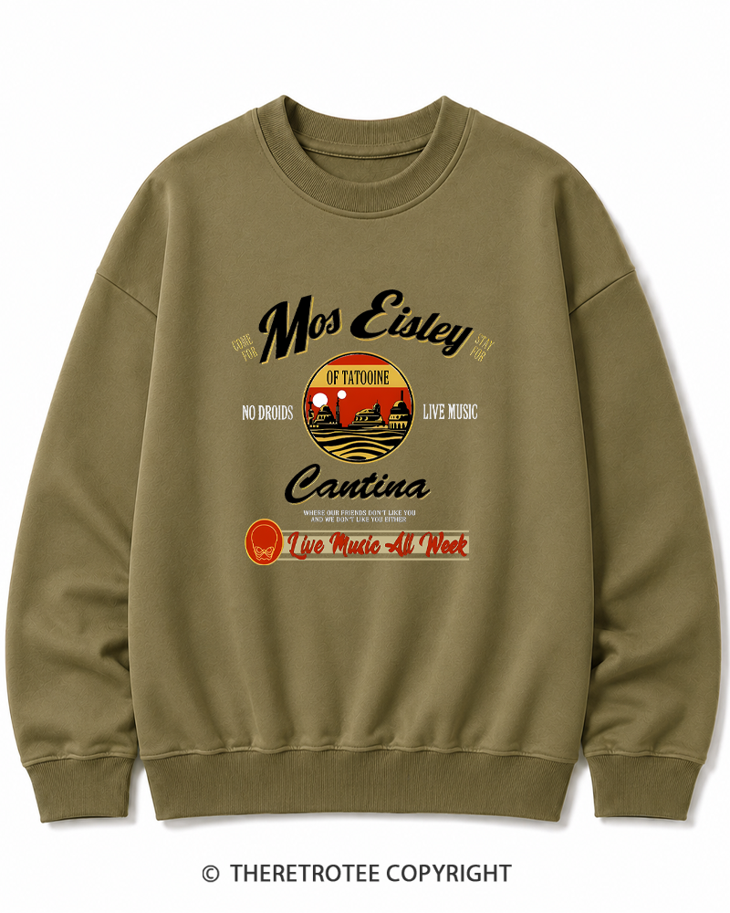 TheRetroTee Live Music All Week 1980s Cotton Sweatshirt