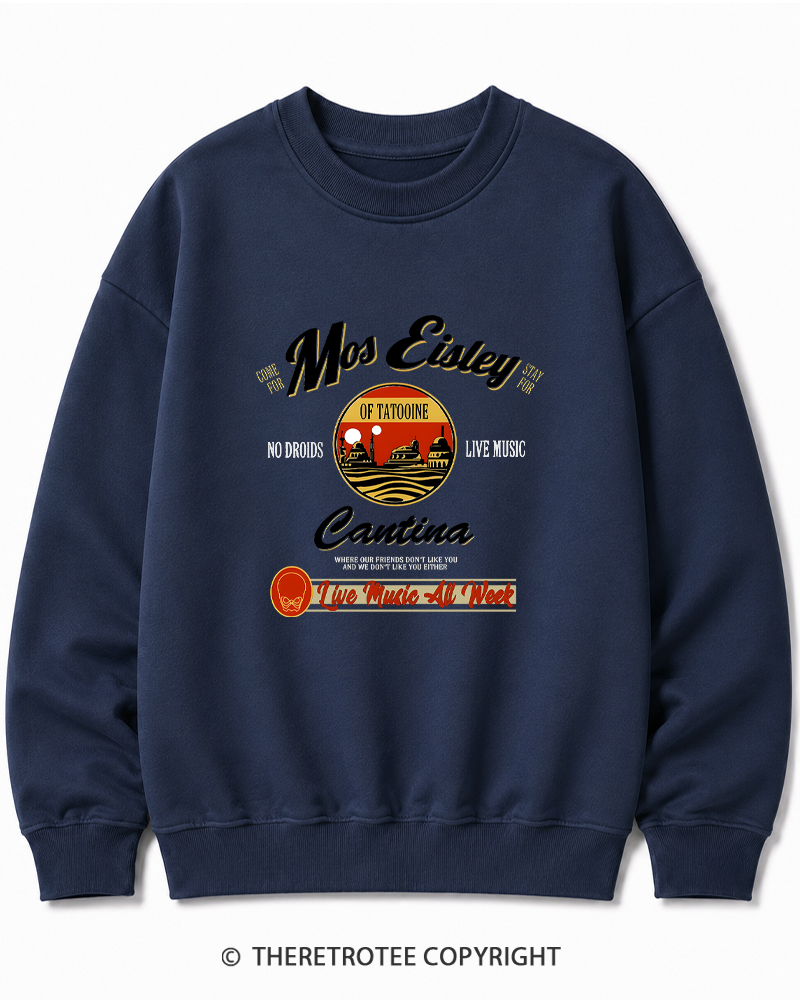TheRetroTee Live Music All Week 1980s Cotton Sweatshirt