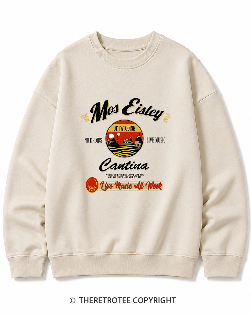 TheRetroTee Live Music All Week 1980s Cotton Sweatshirt