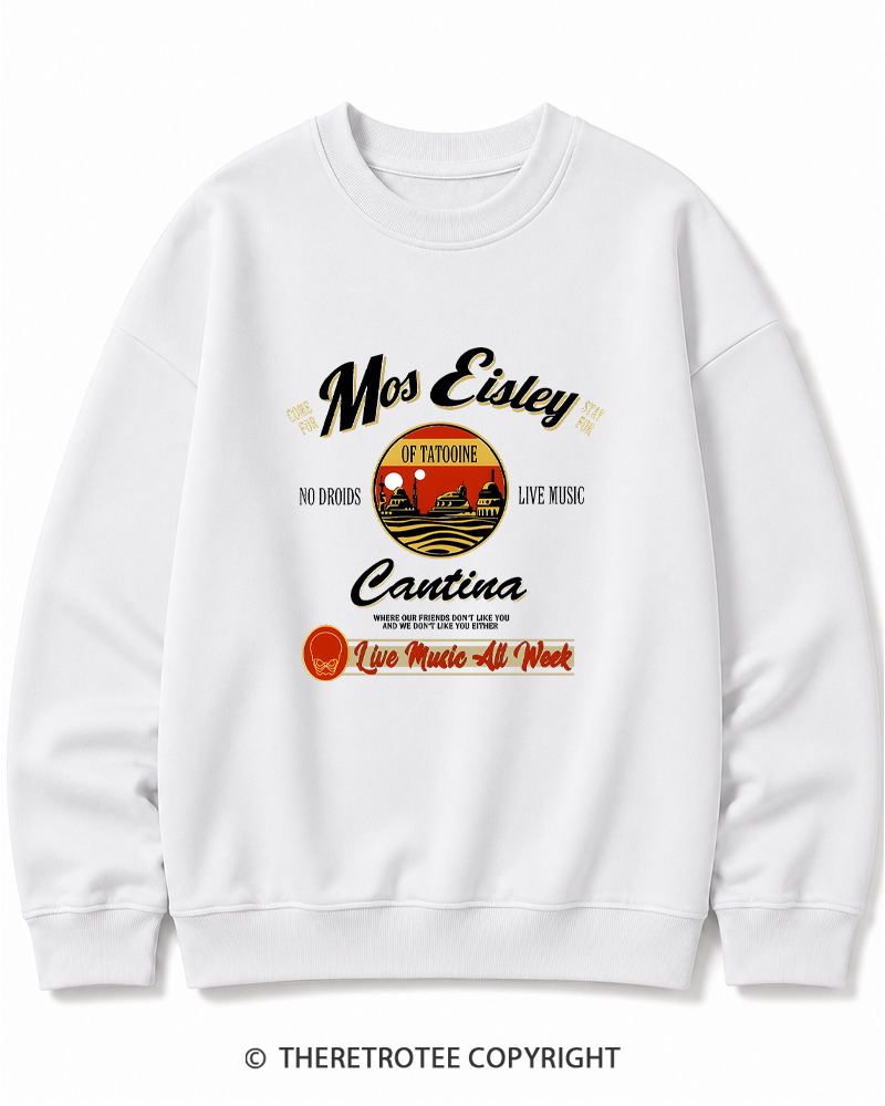 TheRetroTee Live Music All Week 1980s Cotton Sweatshirt
