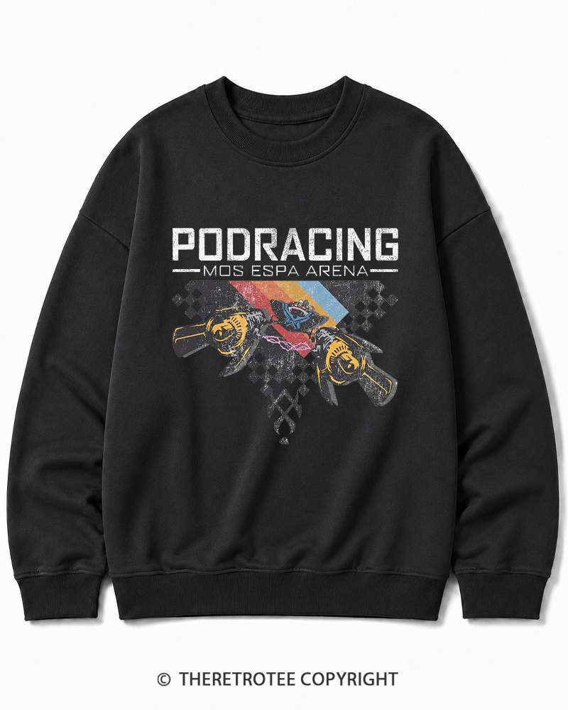 TheRetroTee Desert Speed Racing 1980s Cotton Sweatshirt