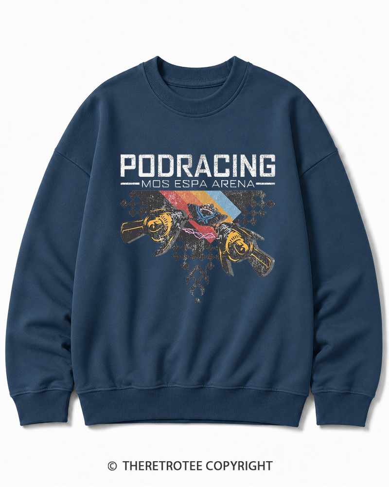 TheRetroTee Desert Speed Racing 1980s Cotton Sweatshirt