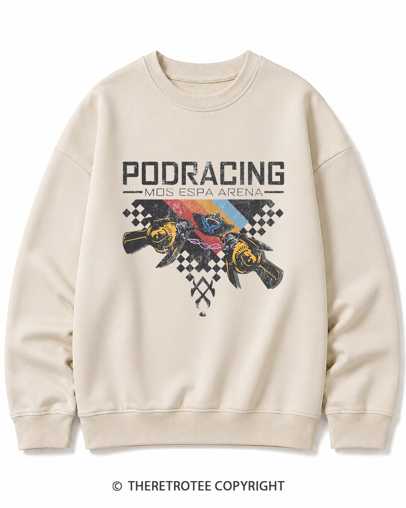 TheRetroTee Desert Speed Racing 1980s Cotton Sweatshirt
