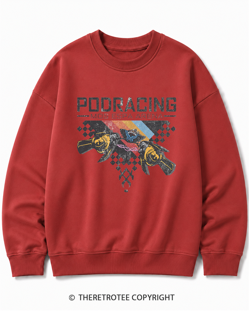 TheRetroTee Desert Speed Racing 1980s Cotton Sweatshirt