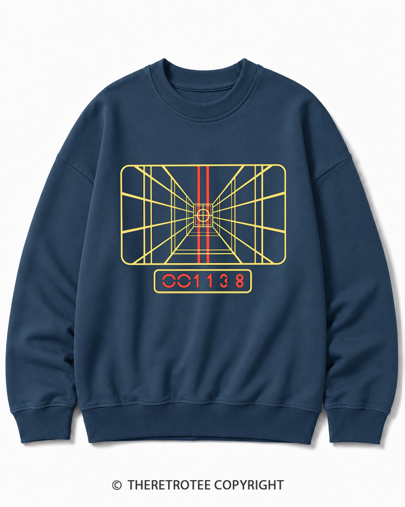TheRetroTee Stay On Target 1980s Cotton Sweatshirt