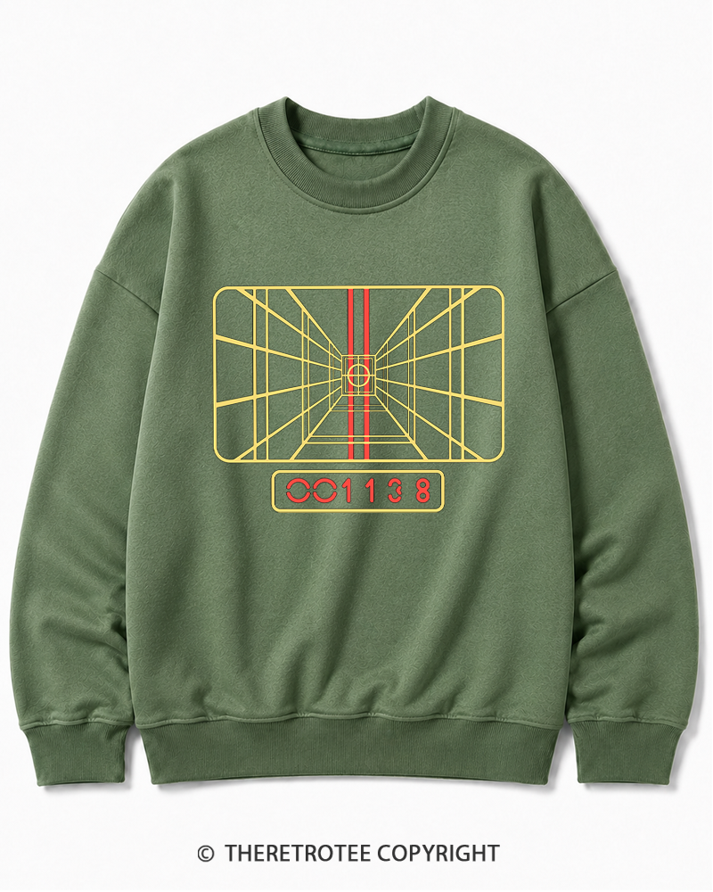 TheRetroTee Stay On Target 1980s Cotton Sweatshirt