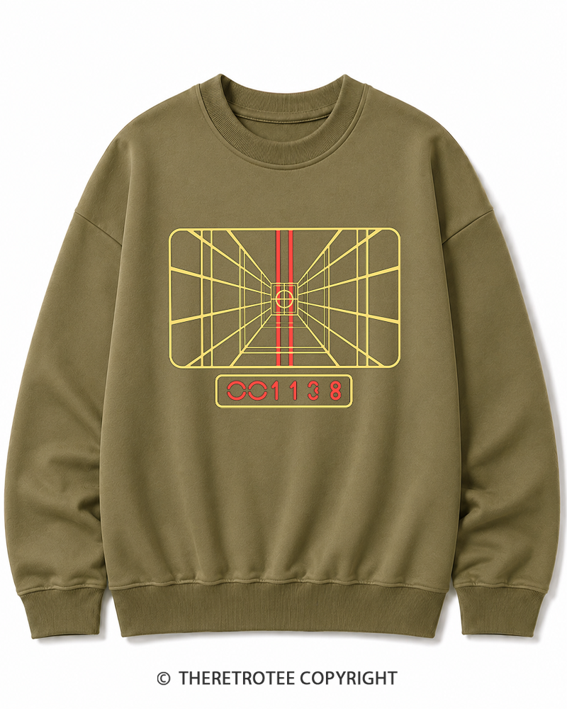 TheRetroTee Stay On Target 1980s Cotton Sweatshirt