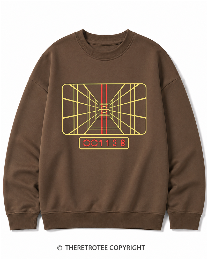 TheRetroTee Stay On Target 1980s Cotton Sweatshirt