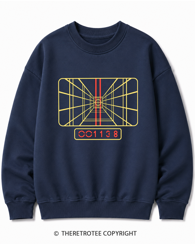 TheRetroTee Stay On Target 1980s Cotton Sweatshirt