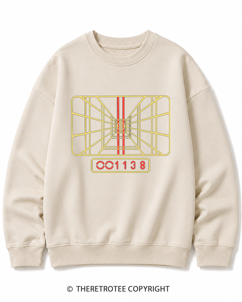 TheRetroTee Stay On Target 1980s Cotton Sweatshirt