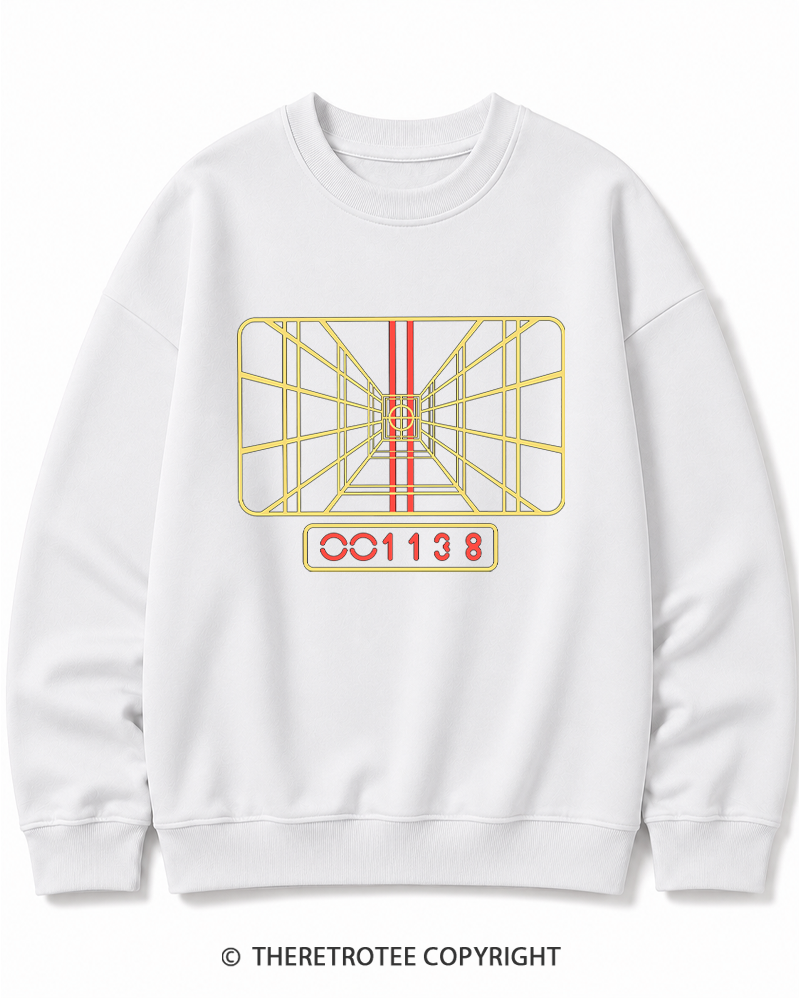TheRetroTee Stay On Target 1980s Cotton Sweatshirt