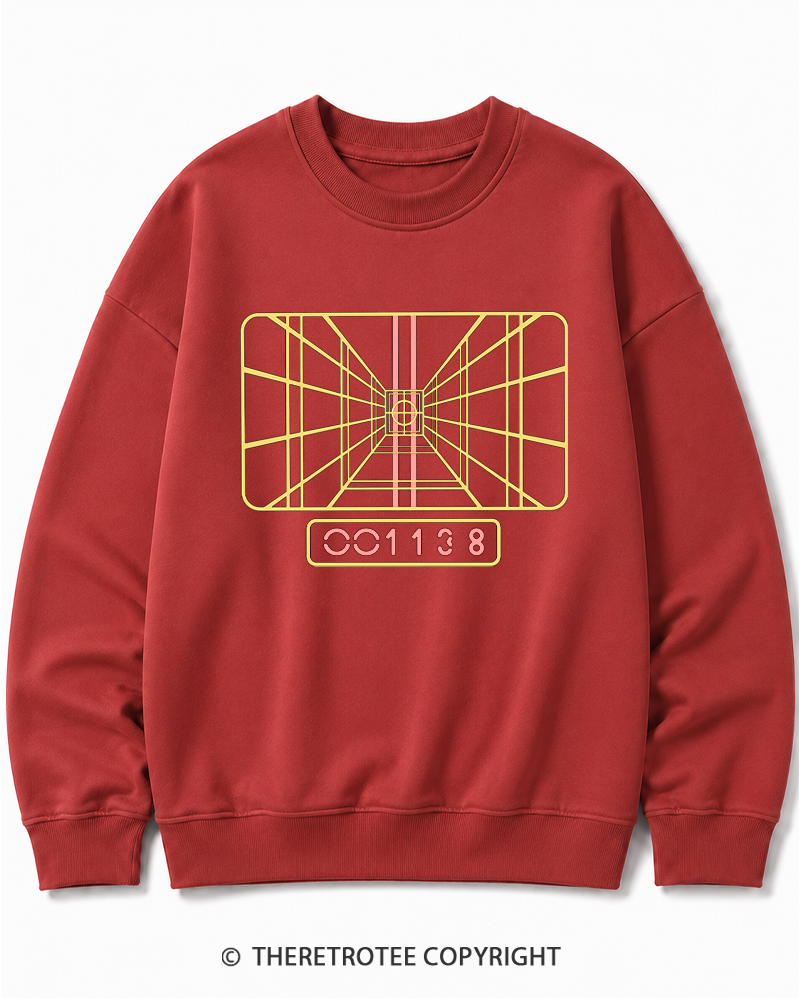 TheRetroTee Stay On Target 1980s Cotton Sweatshirt