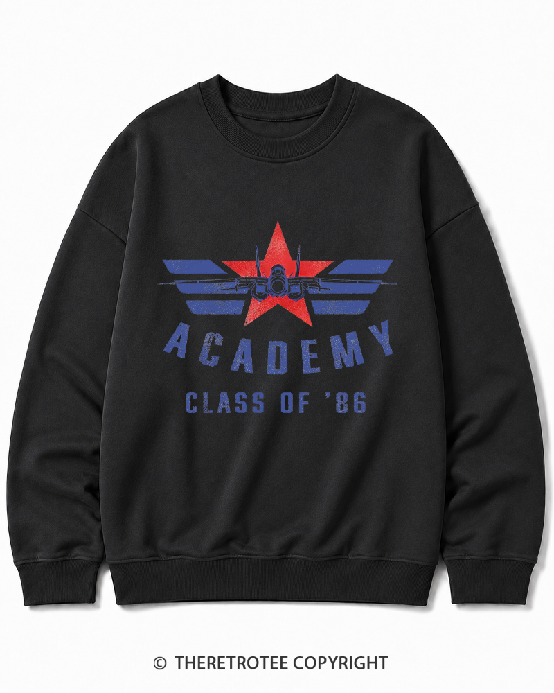 TheRetroTee Academy '86 1980s Cotton Sweatshirt