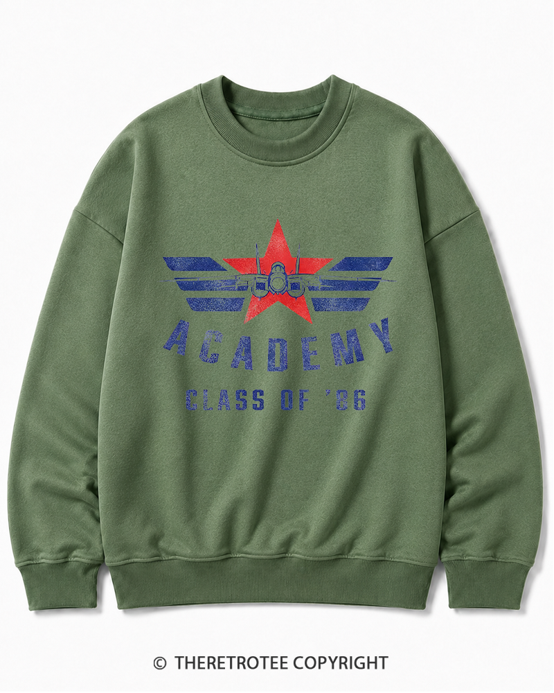 TheRetroTee Academy '86 1980s Cotton Sweatshirt