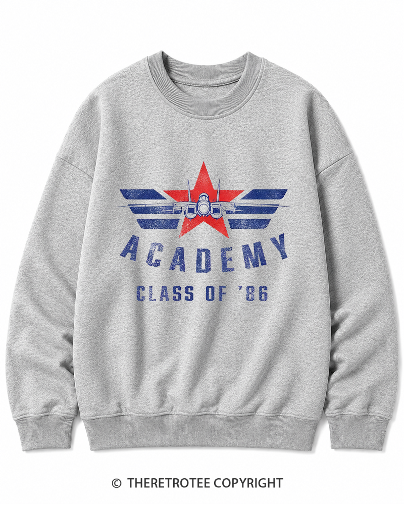 TheRetroTee Academy '86 1980s Cotton Sweatshirt