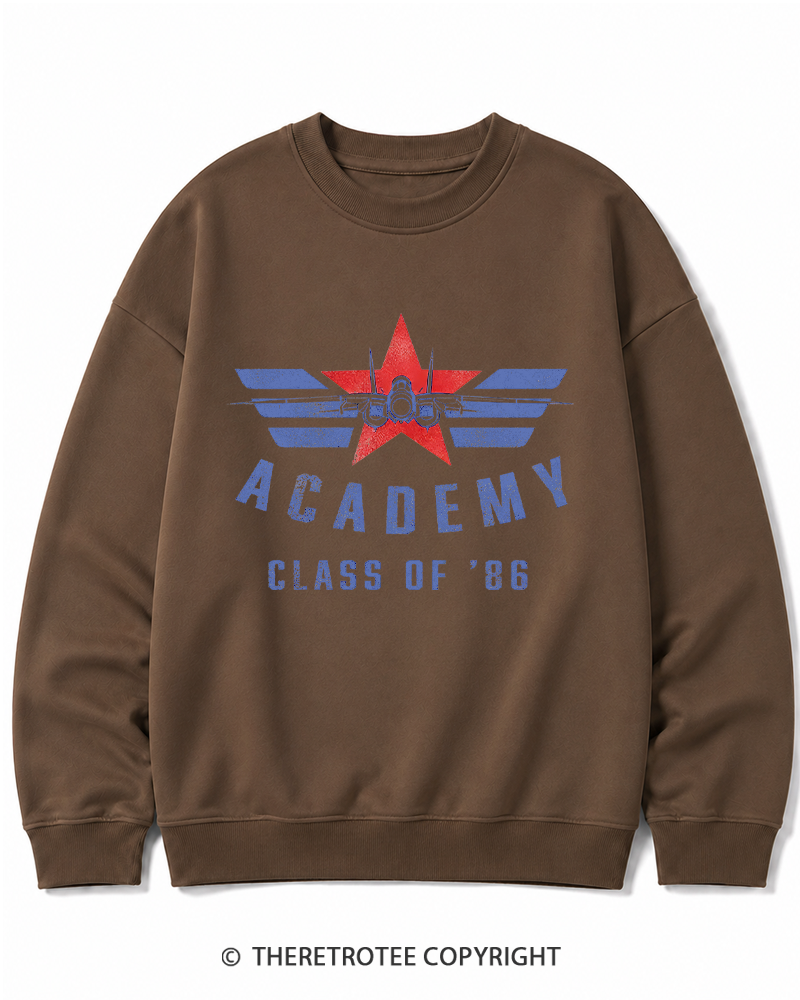 TheRetroTee Academy '86 1980s Cotton Sweatshirt