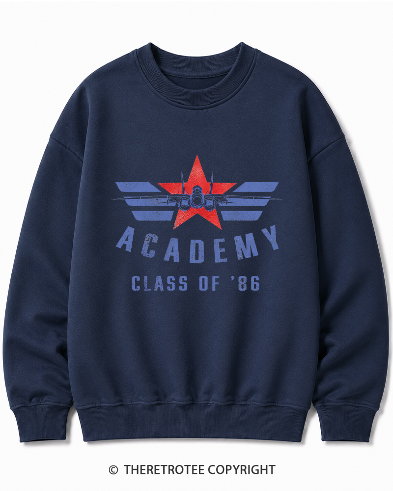 TheRetroTee Academy '86 1980s Cotton Sweatshirt
