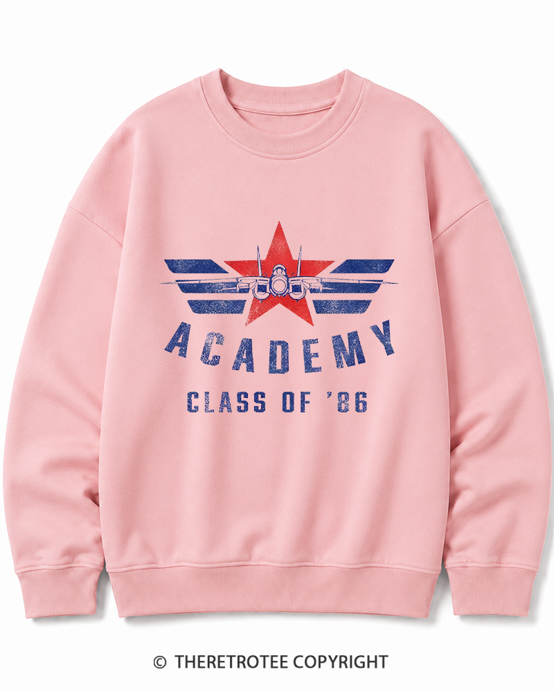 TheRetroTee Academy '86 1980s Cotton Sweatshirt