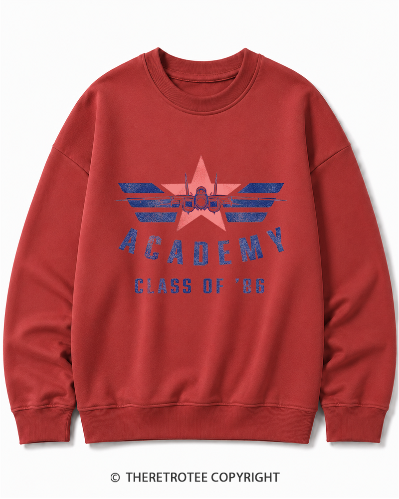 TheRetroTee Academy '86 1980s Cotton Sweatshirt