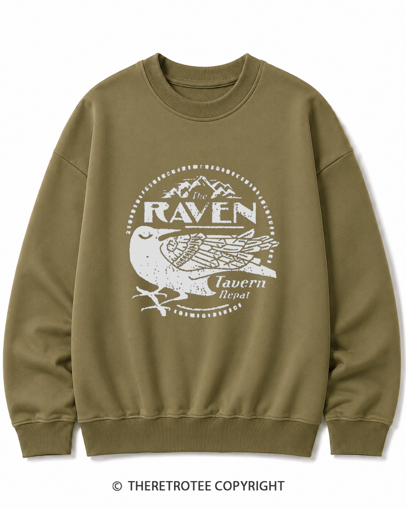 TheRetroTee Raven Tavern 1980s Cotton Sweatshirt