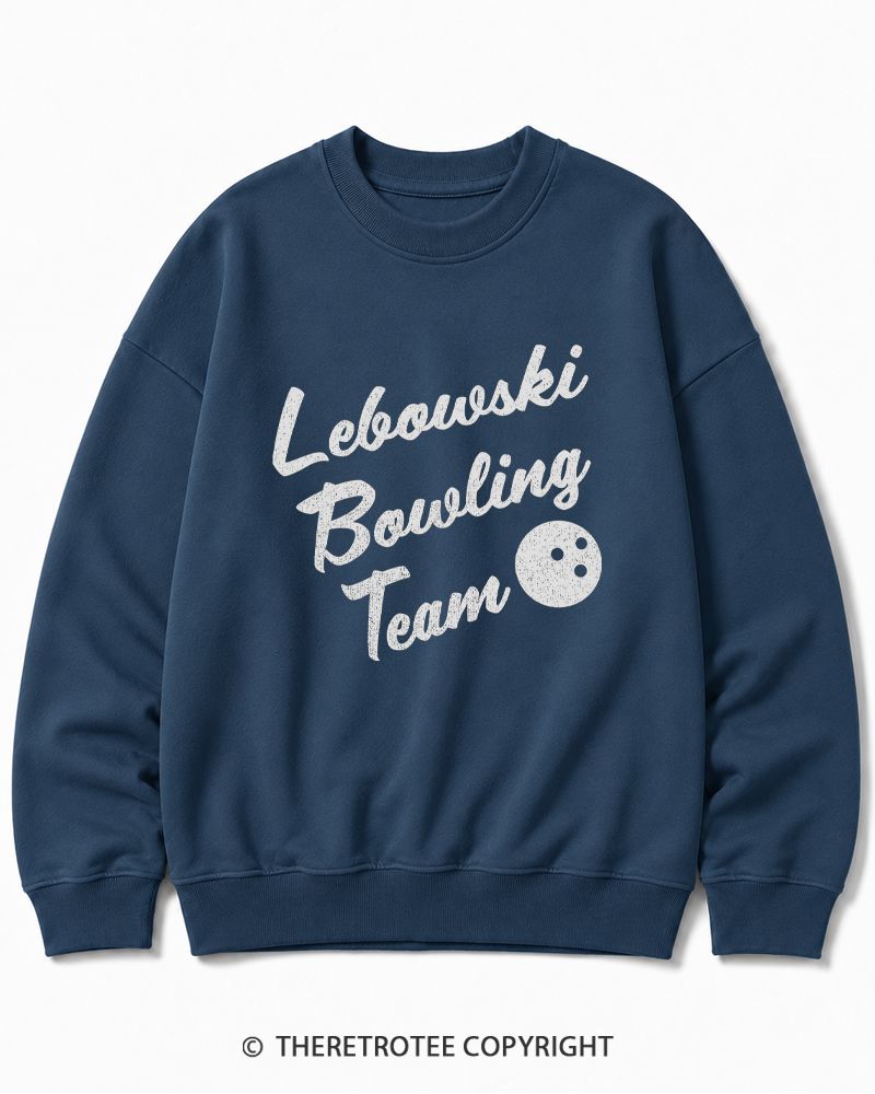 TheRetroTee Lebowski Bowling Team 1990s Cotton Sweatshirt