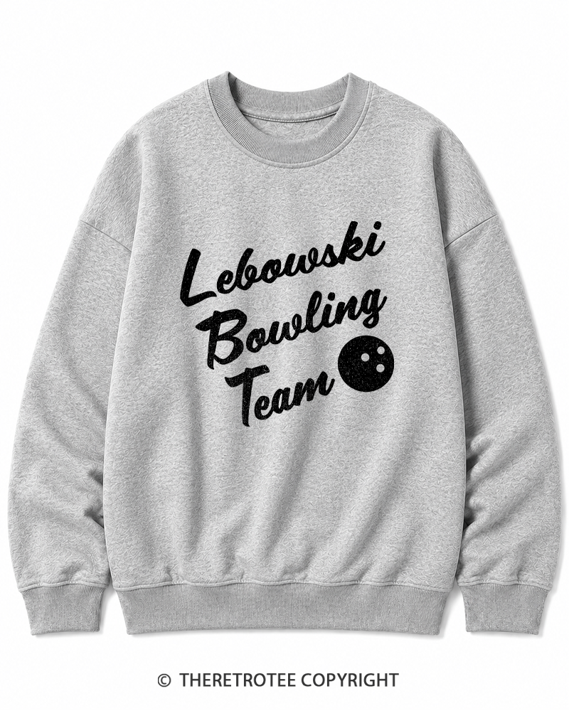 TheRetroTee Lebowski Bowling Team 1990s Cotton Sweatshirt