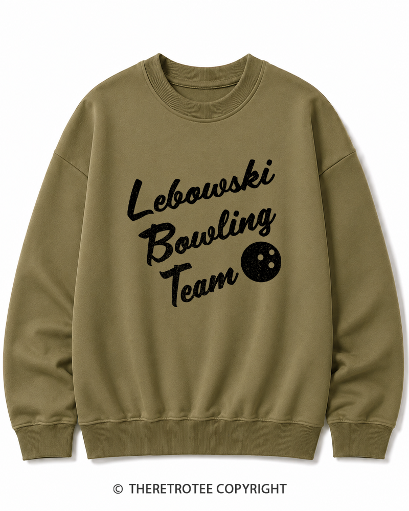 TheRetroTee Lebowski Bowling Team 1990s Cotton Sweatshirt