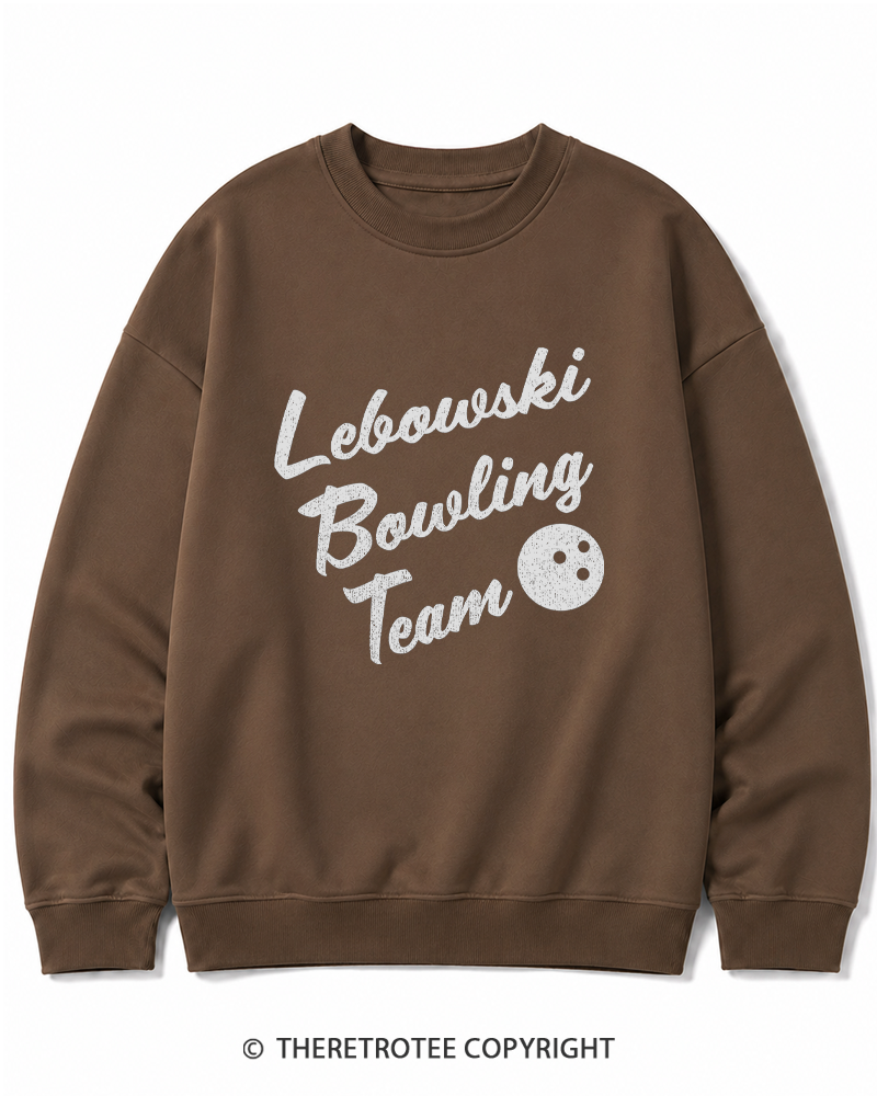 TheRetroTee Lebowski Bowling Team 1990s Cotton Sweatshirt