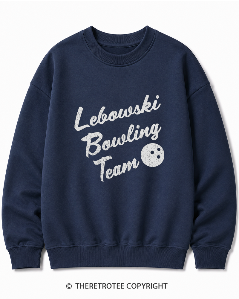 TheRetroTee Lebowski Bowling Team 1990s Cotton Sweatshirt