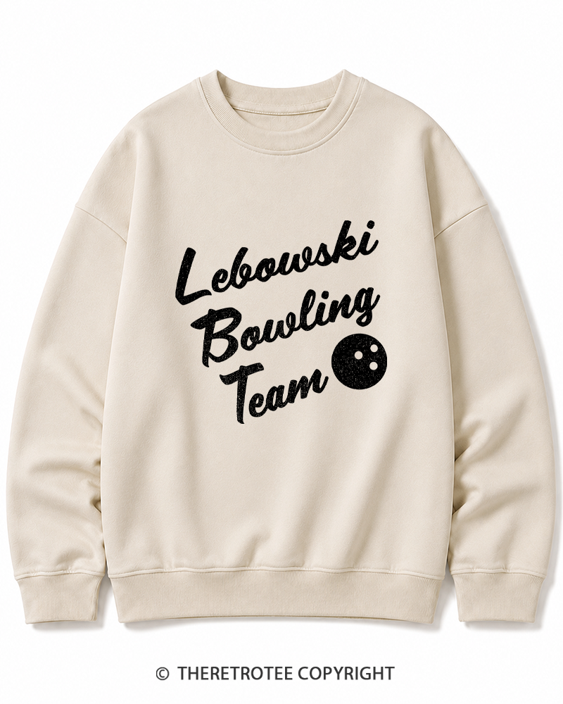 TheRetroTee Lebowski Bowling Team 1990s Cotton Sweatshirt