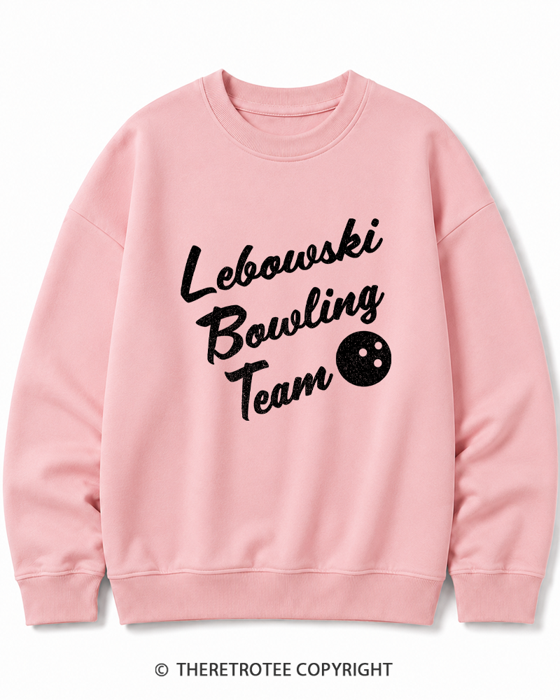 TheRetroTee Lebowski Bowling Team 1990s Cotton Sweatshirt