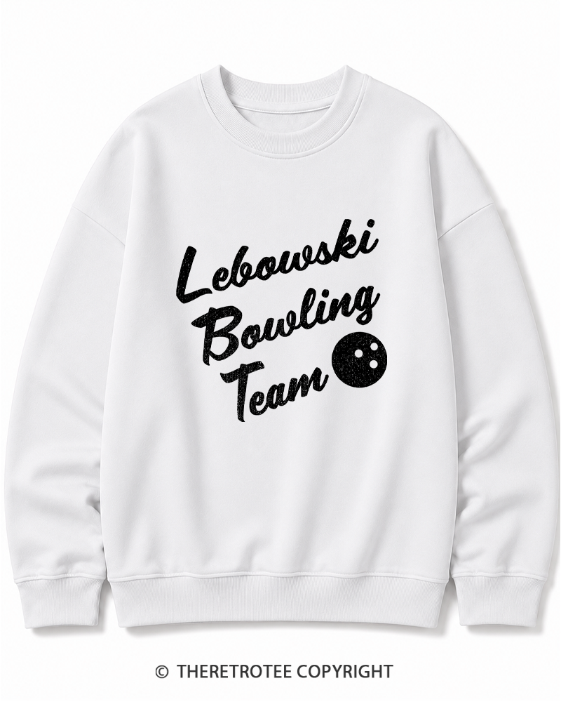TheRetroTee Lebowski Bowling Team 1990s Cotton Sweatshirt