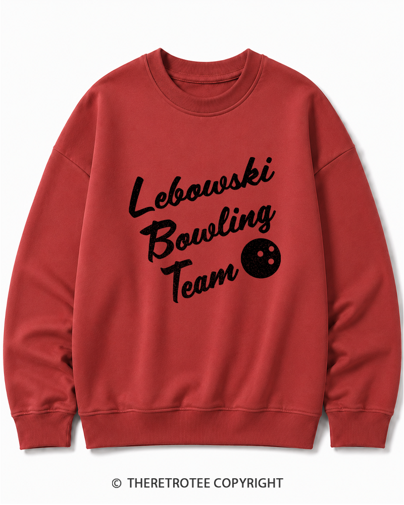 TheRetroTee Lebowski Bowling Team 1990s Cotton Sweatshirt