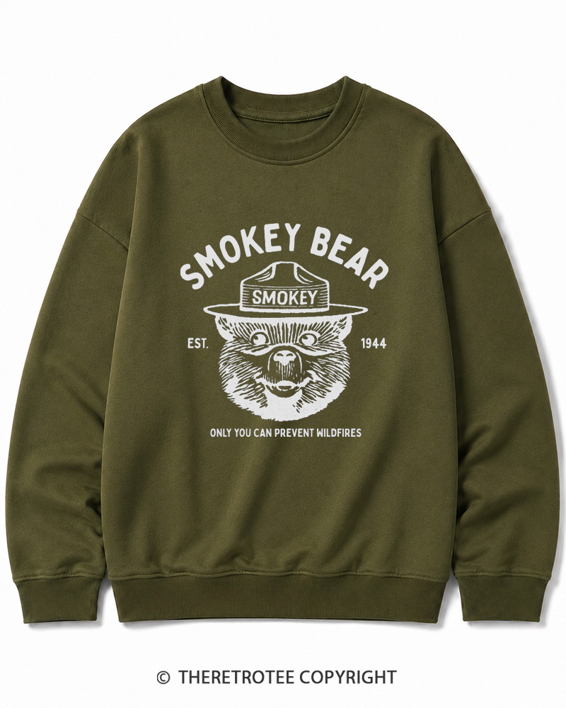 TheRetroTee Only You Can Prevent Wildfires 1960s Cotton Sweatshirt