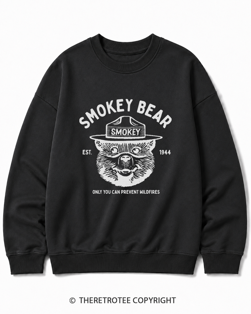 TheRetroTee Only You Can Prevent Wildfires 1960s Cotton Sweatshirt