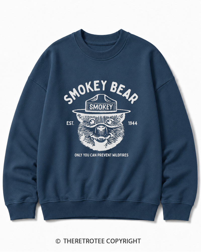 TheRetroTee Only You Can Prevent Wildfires 1960s Cotton Sweatshirt