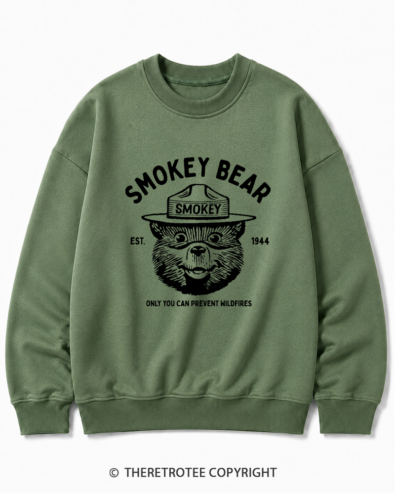 TheRetroTee Only You Can Prevent Wildfires 1960s Cotton Sweatshirt