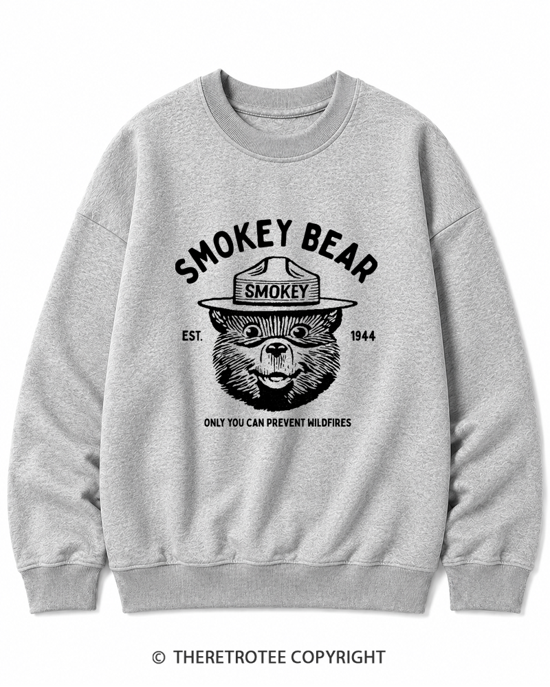 TheRetroTee Only You Can Prevent Wildfires 1960s Cotton Sweatshirt